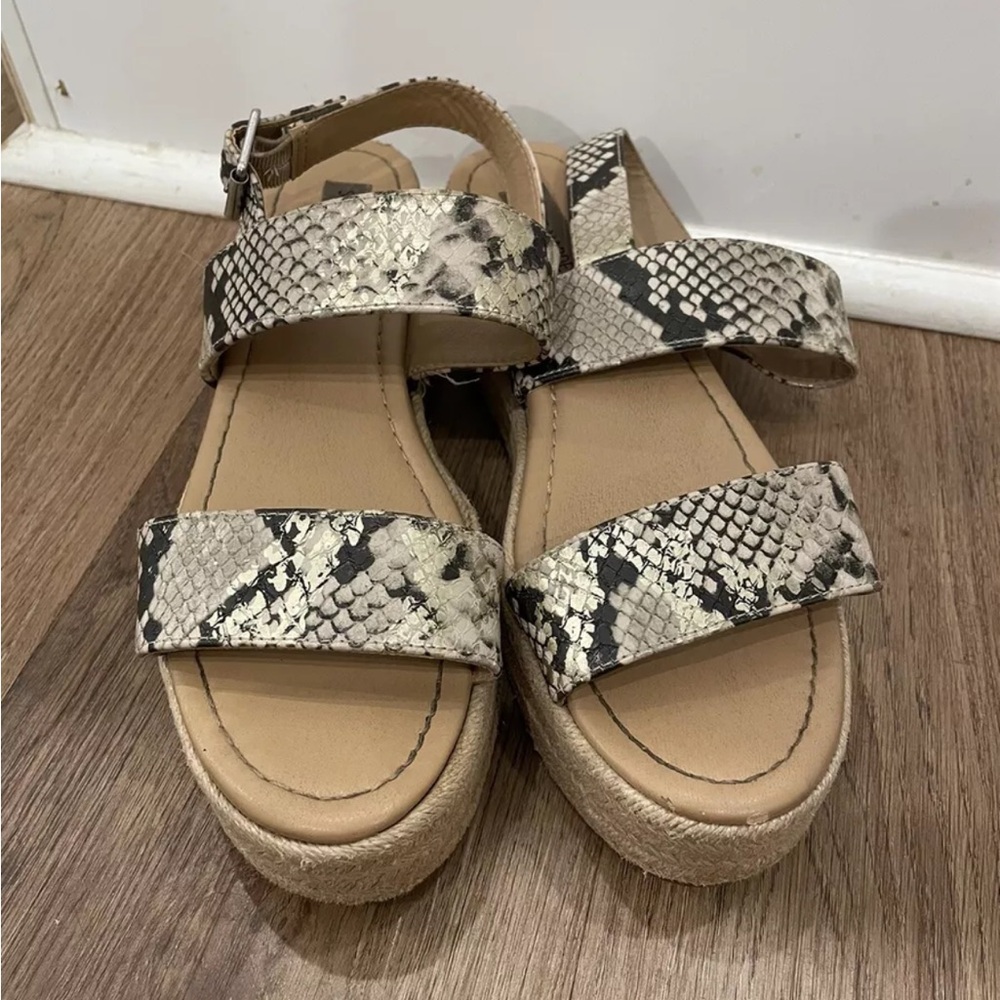 Steve Madden Platform Sandals Snake Print